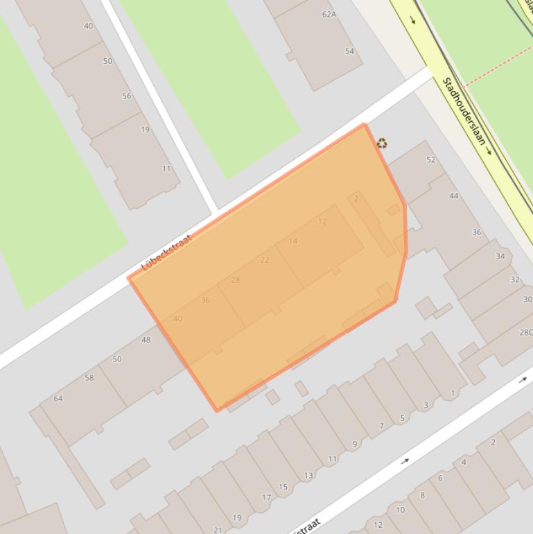 Kaart van postcodegebied 2517SP.