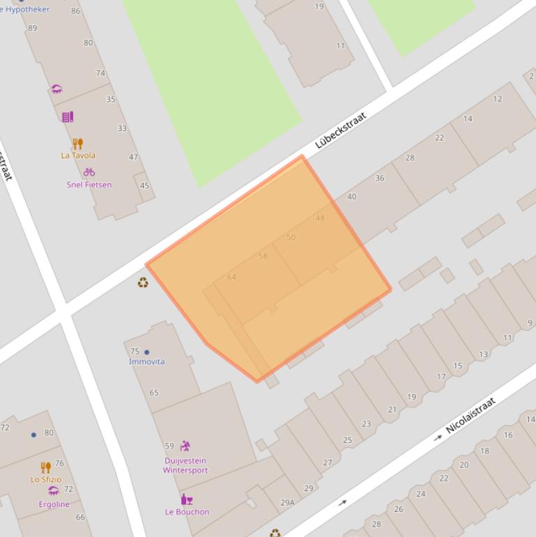 Kaart van postcodegebied 2517SR.