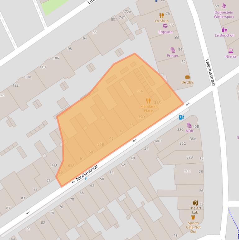 Kaart van postcodegebied 2517SZ.