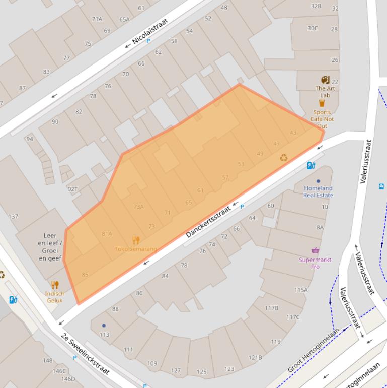 Kaart van postcodegebied 2517TG.