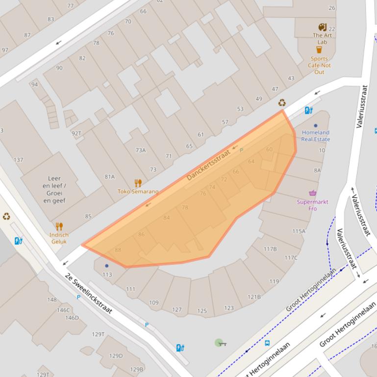 Kaart van postcodegebied 2517TK.