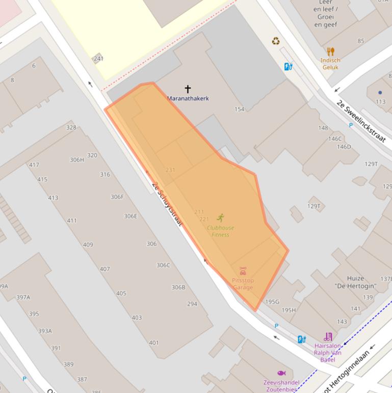 Kaart van postcodegebied 2517TN.