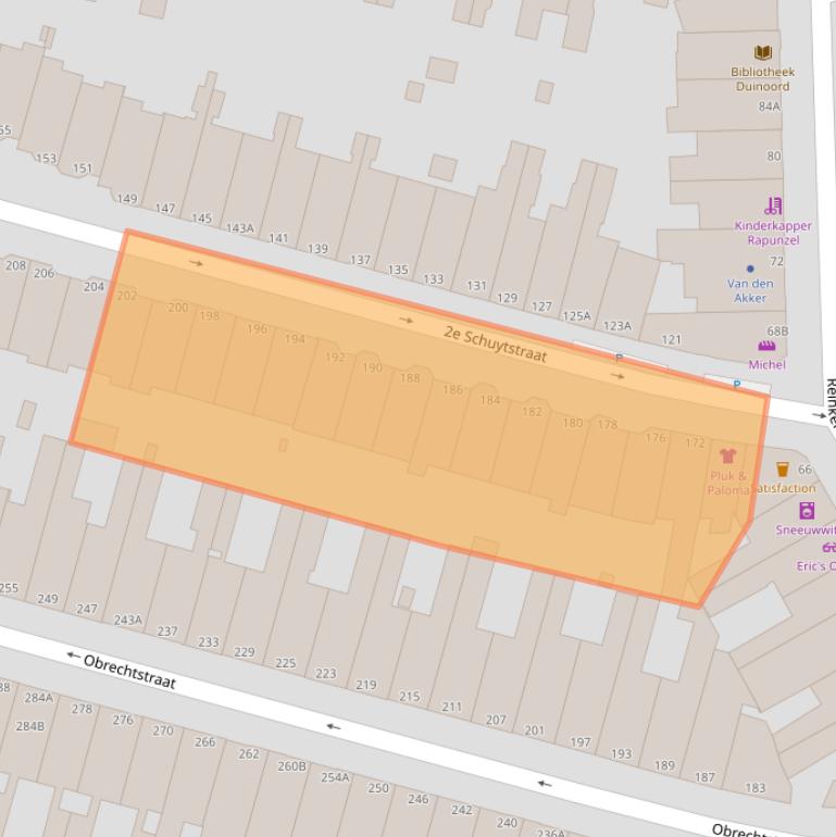 Kaart van postcodegebied 2517TP.
