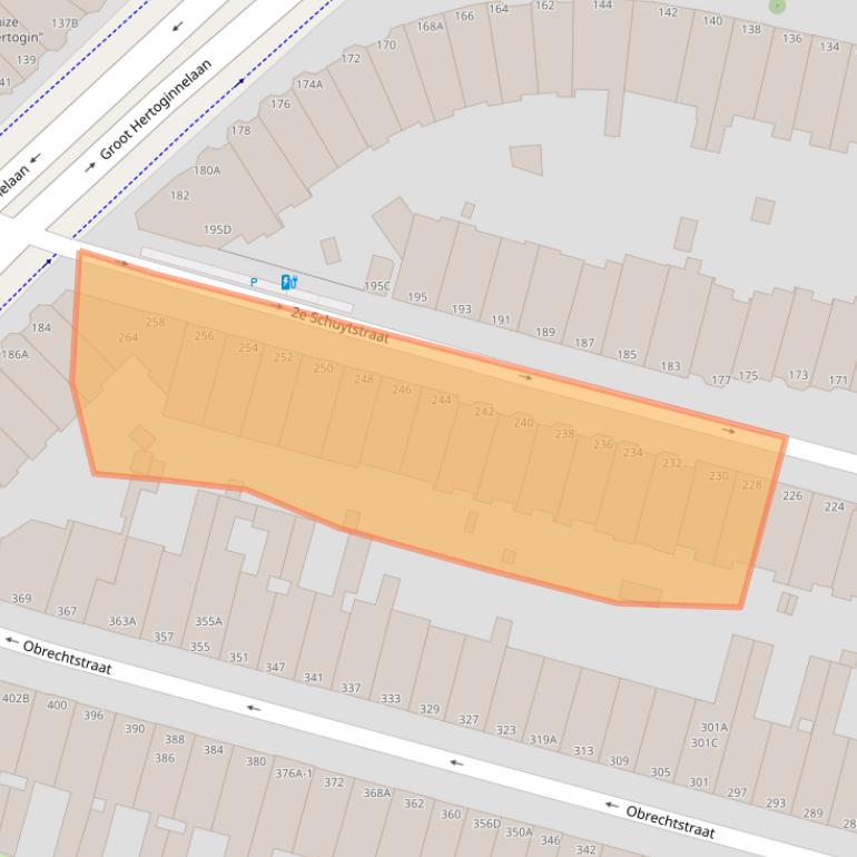Kaart van postcodegebied 2517TS.