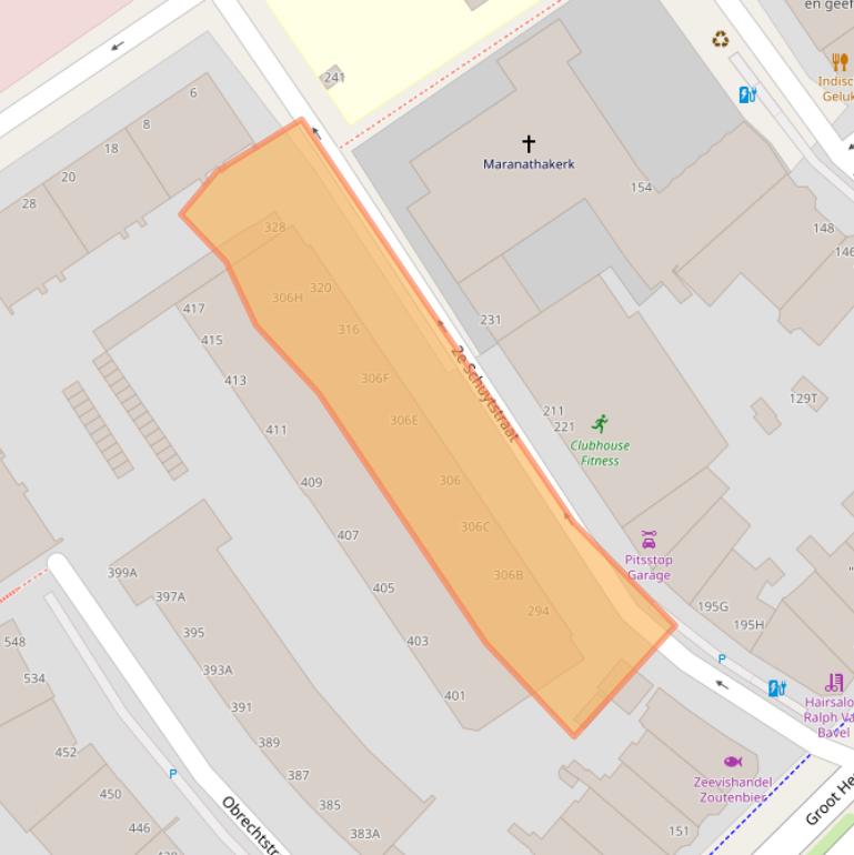 Kaart van postcodegebied 2517TT.