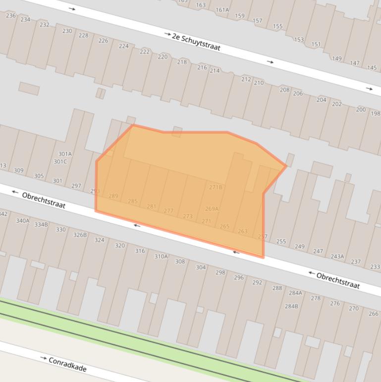 Kaart van postcodegebied 2517TX.