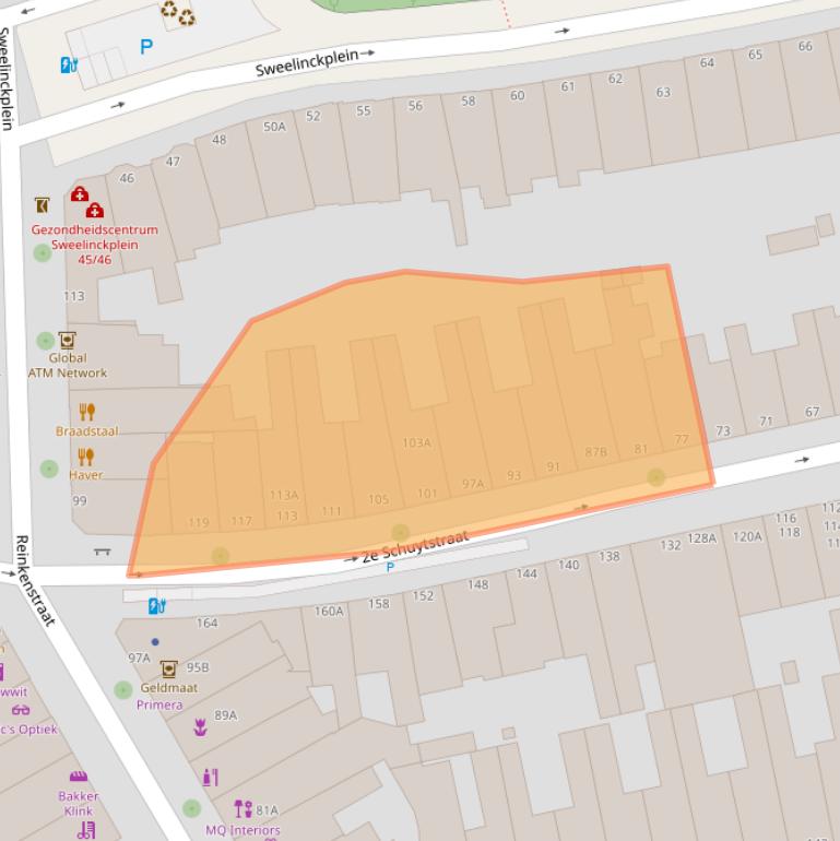 Kaart van postcodegebied 2517XD.