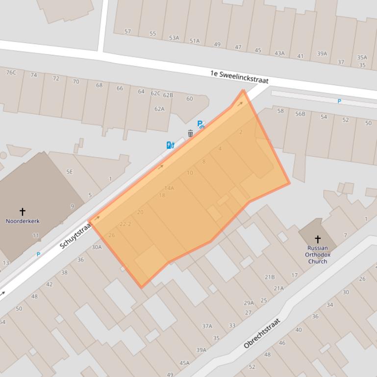 Kaart van postcodegebied 2517XE.