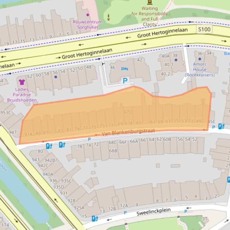 Kaart van postcodegebied 2517XN.