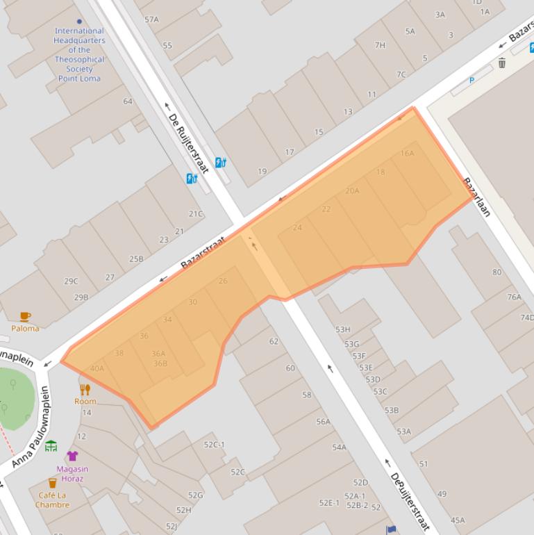 Kaart van postcodegebied 2518AJ.