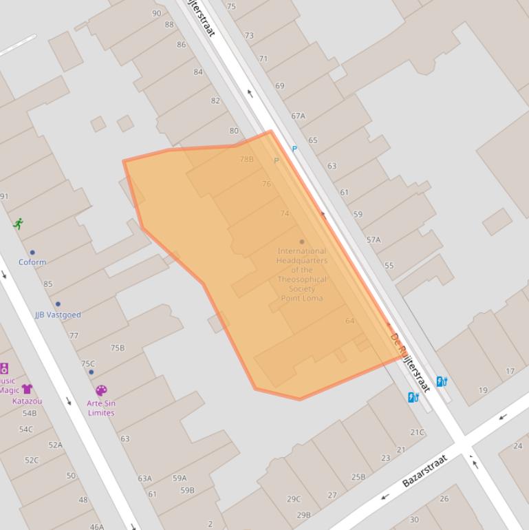 Kaart van postcodegebied 2518AV.