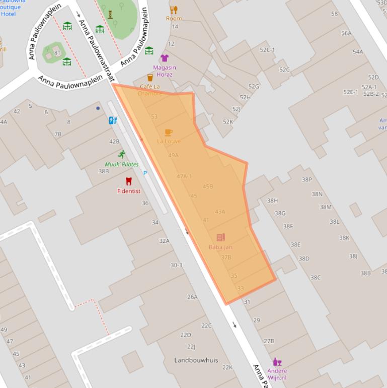 Kaart van postcodegebied 2518BB.