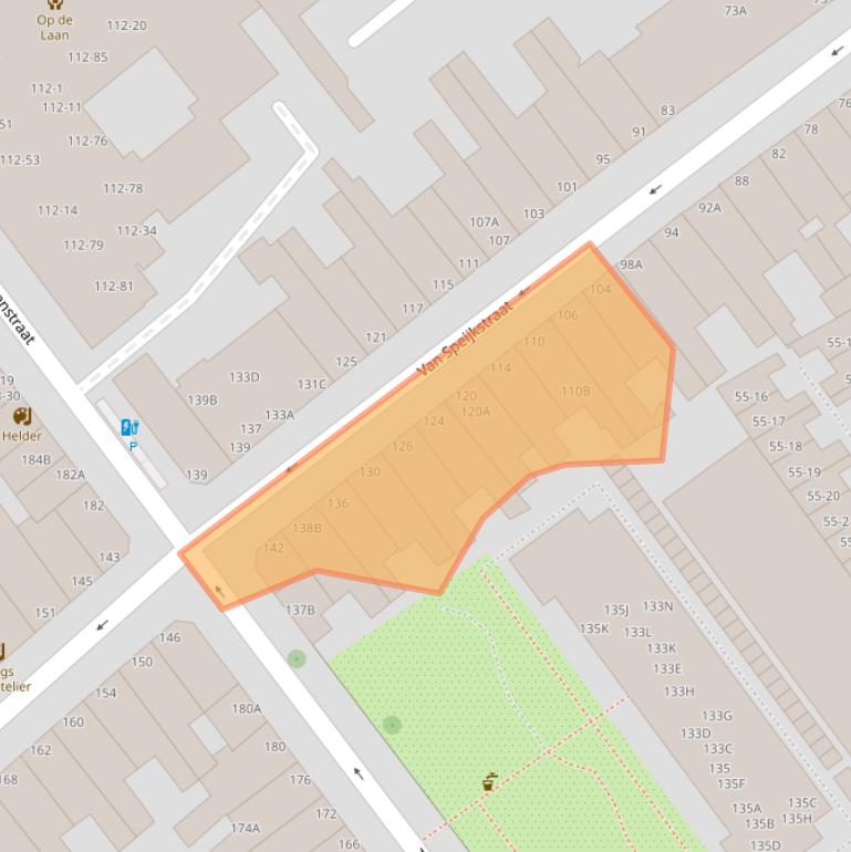 Kaart van postcodegebied 2518GG.