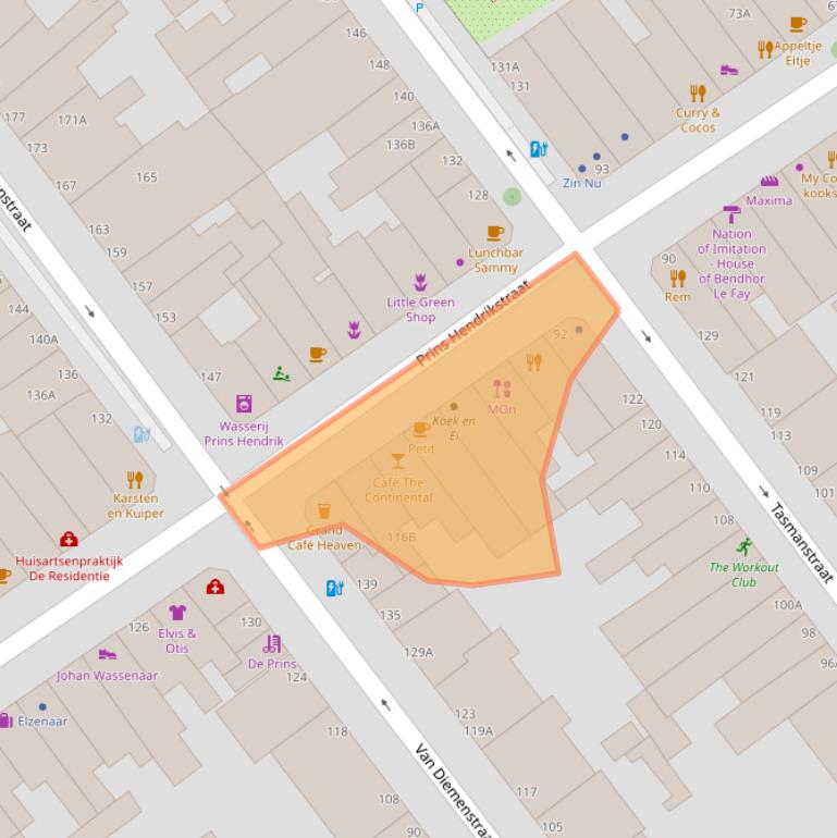 Kaart van postcodegebied 2518HW.