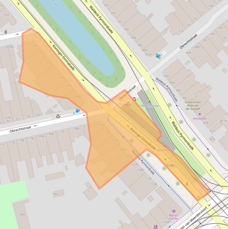 Kaart van postcodegebied 2518JL.