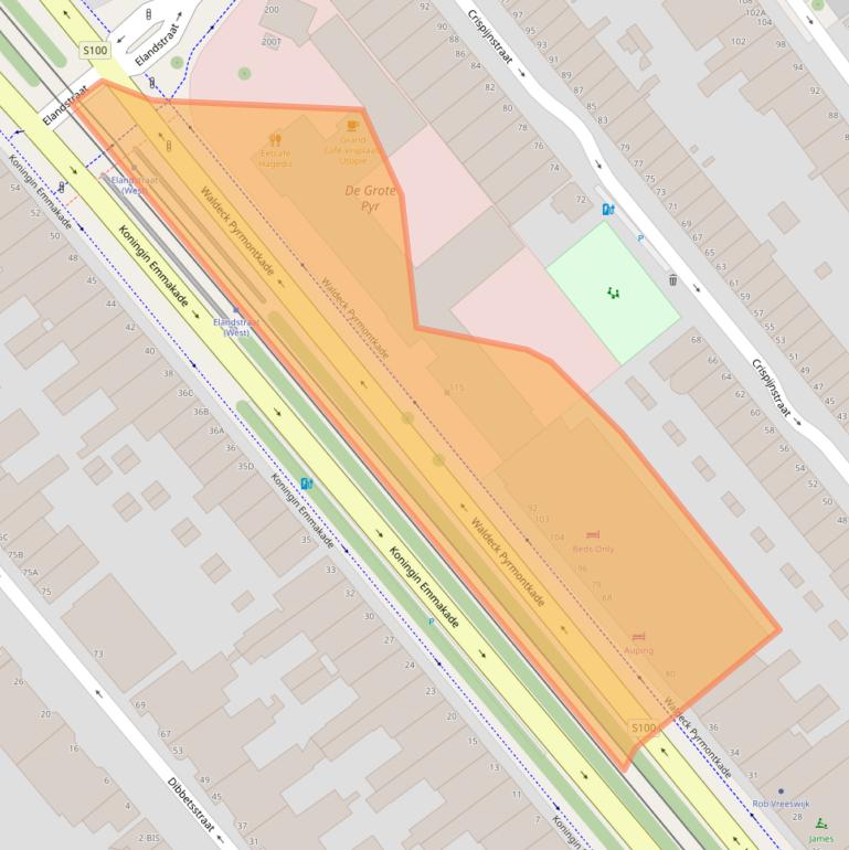 Kaart van postcodegebied 2518JR.
