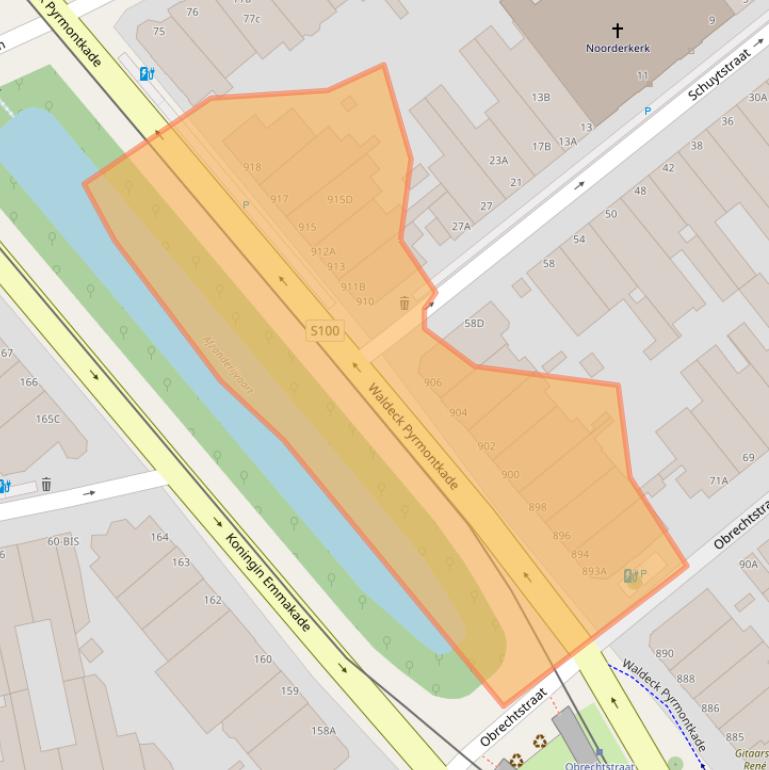 Kaart van postcodegebied 2518JV.