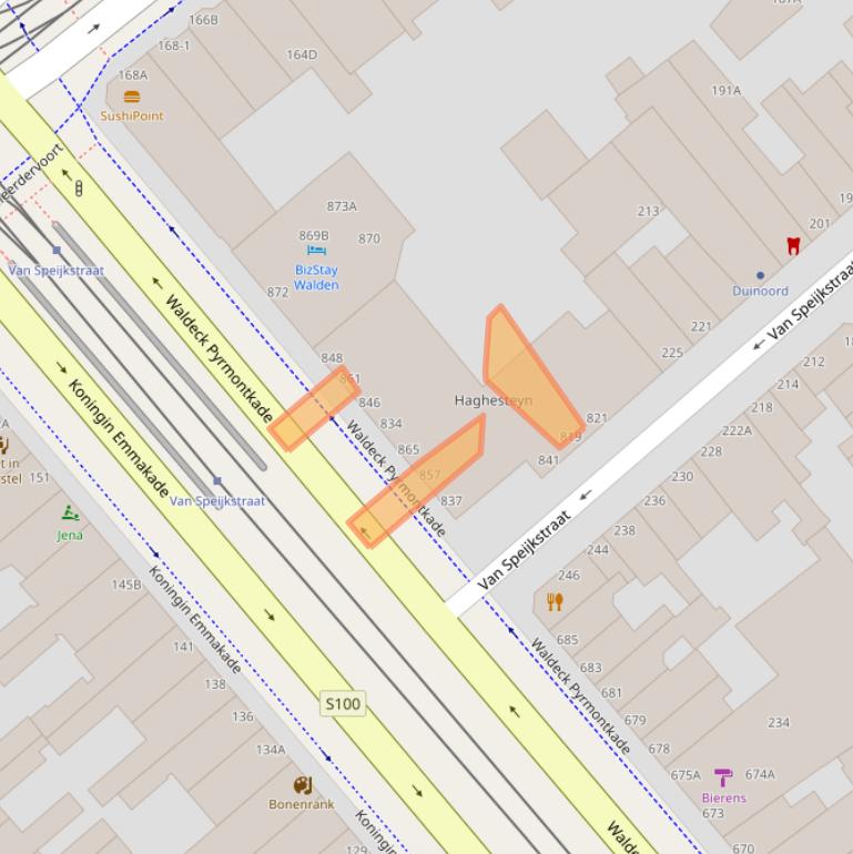 Kaart van postcodegebied 2518KA.