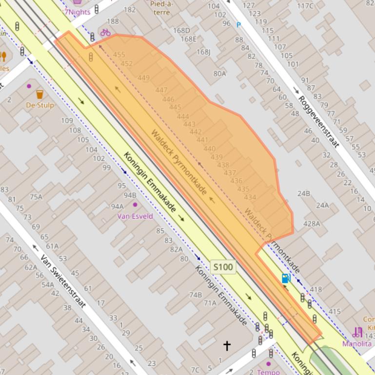 Kaart van postcodegebied 2518KG.