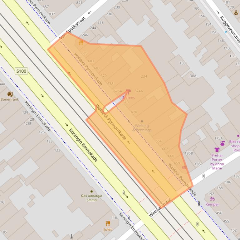 Kaart van postcodegebied 2518KH.