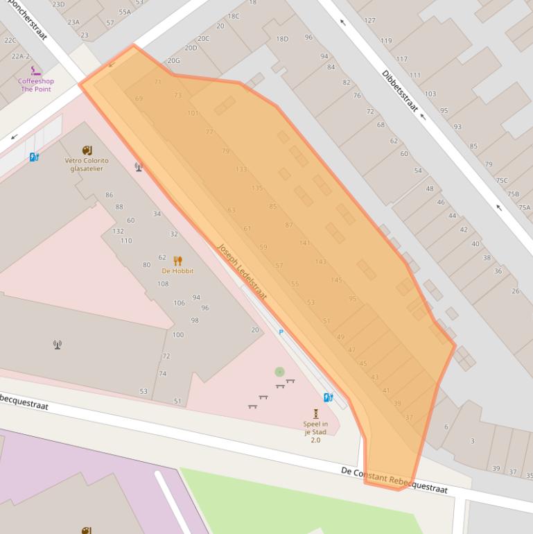 Kaart van postcodegebied 2518KK.