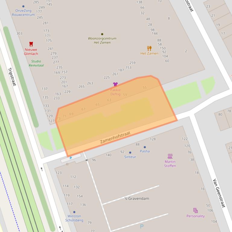 Kaart van postcodegebied 2518LG.