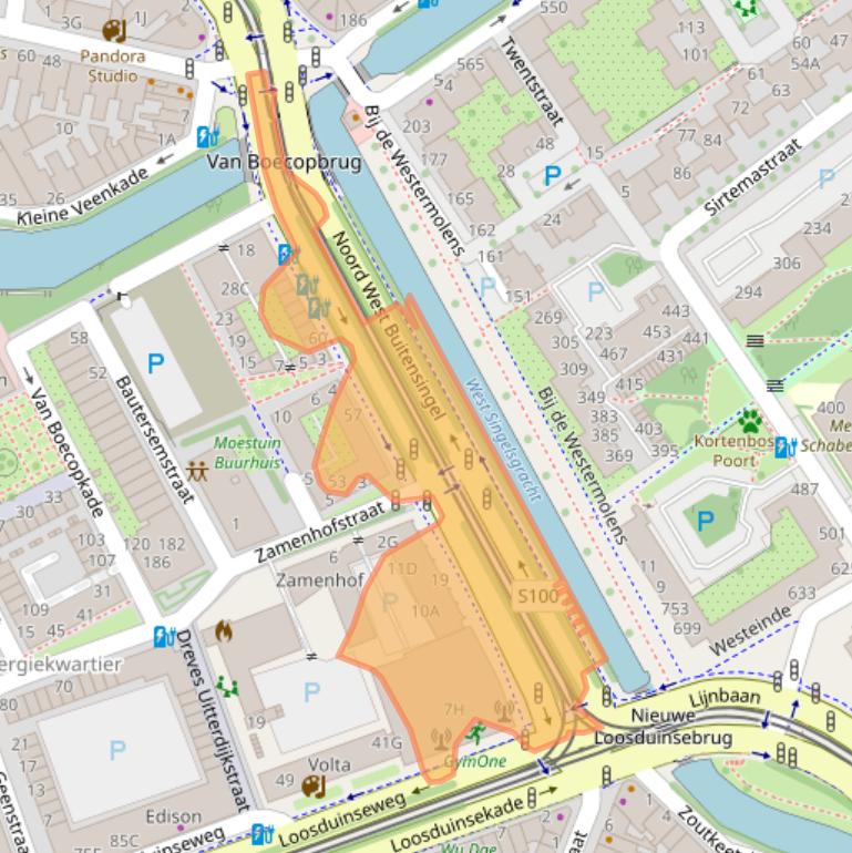 Kaart van postcodegebied 2518PA.