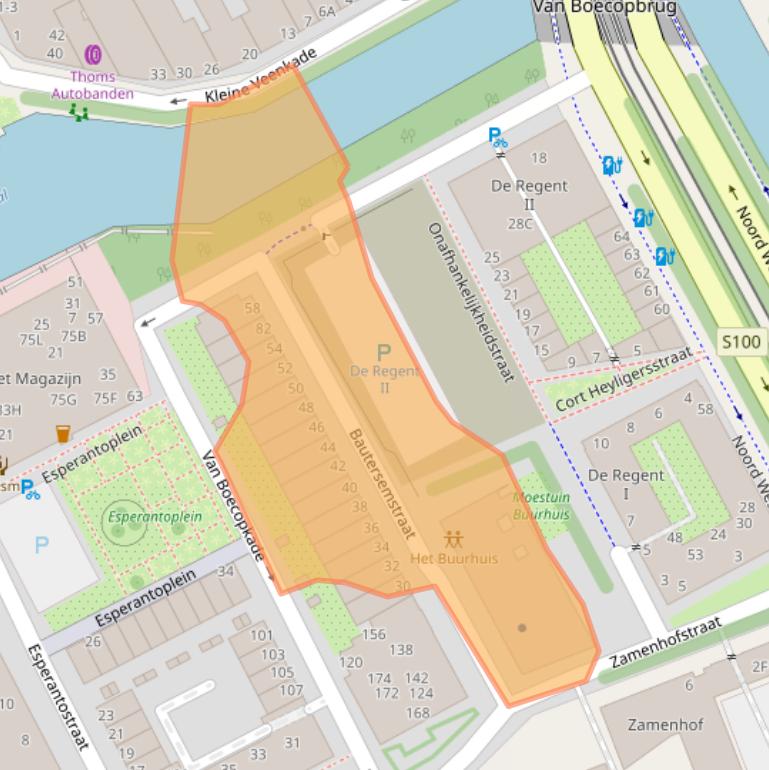 Kaart van postcodegebied 2518PC.