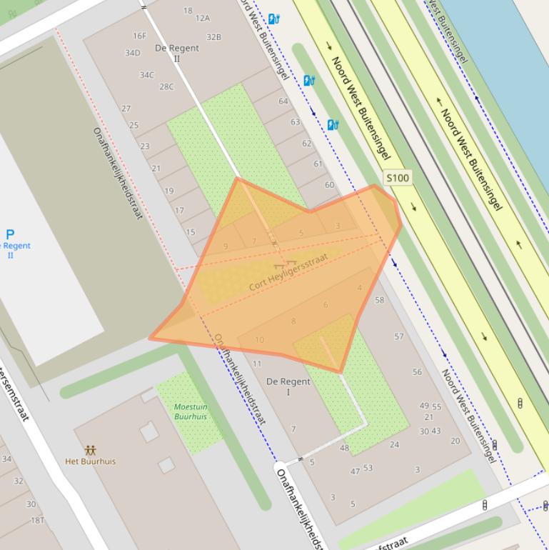 Kaart van postcodegebied 2518PD.