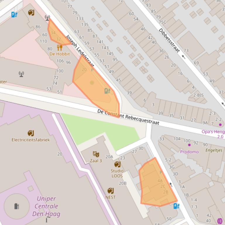 Kaart van postcodegebied 2518PM.