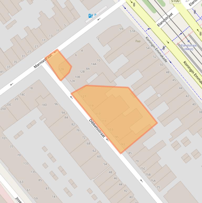 Kaart van postcodegebied 2518PR.