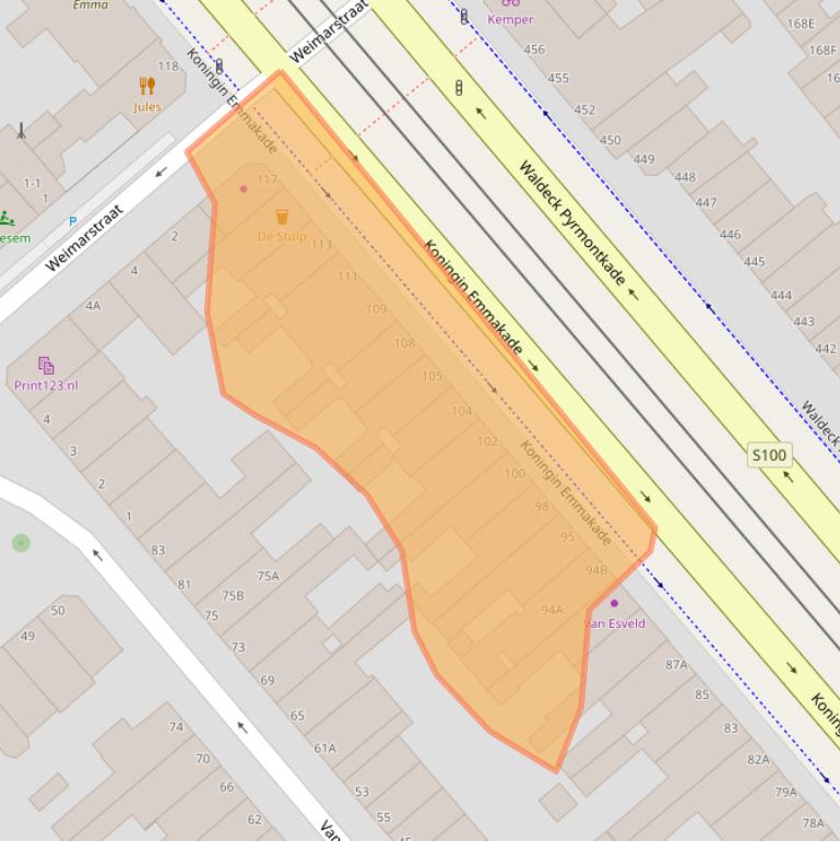 Kaart van postcodegebied 2518RN.