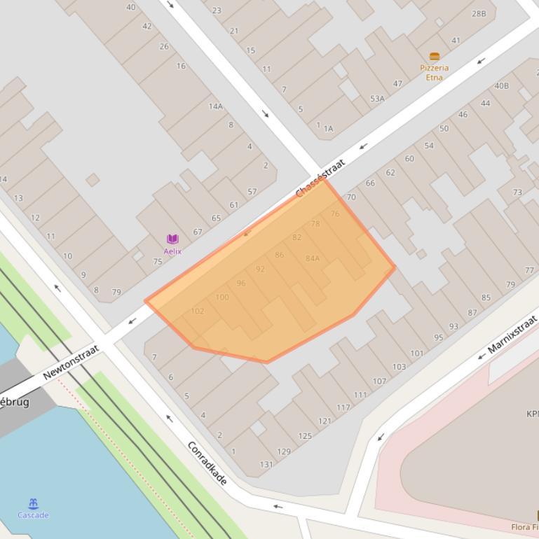 Kaart van postcodegebied 2518SB.