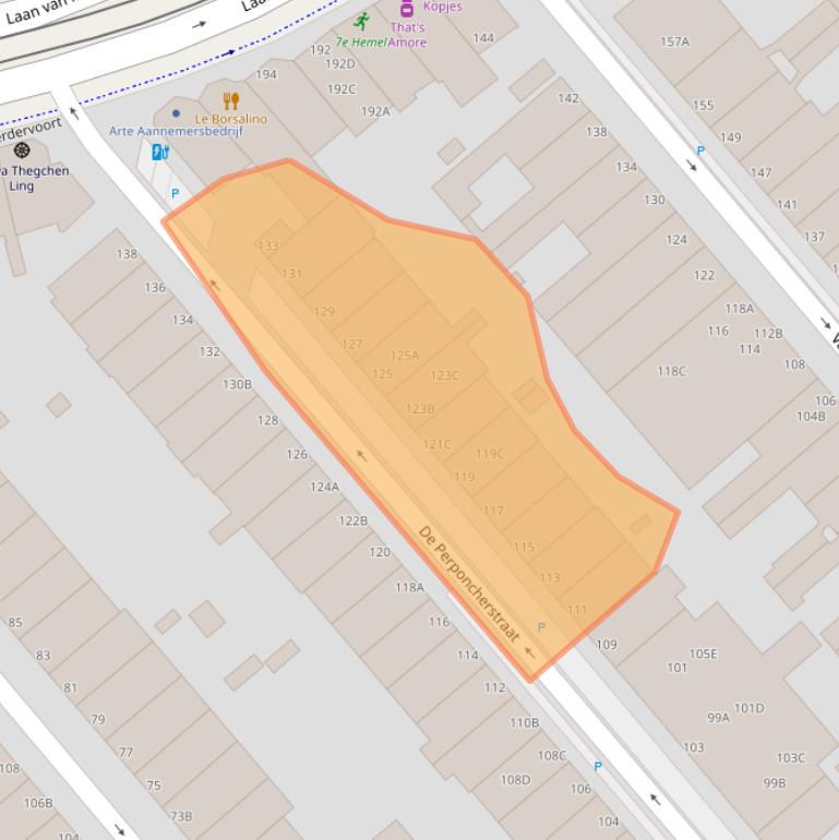 Kaart van postcodegebied 2518ST.