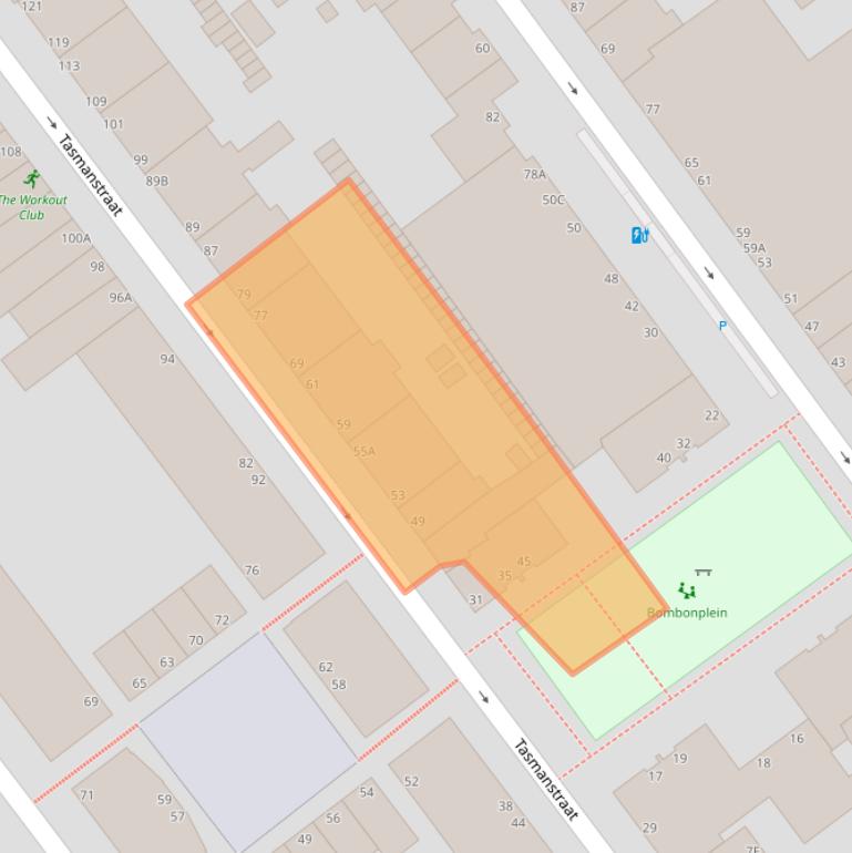 Kaart van postcodegebied 2518VK.