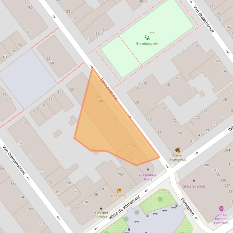 Kaart van postcodegebied 2518VN.