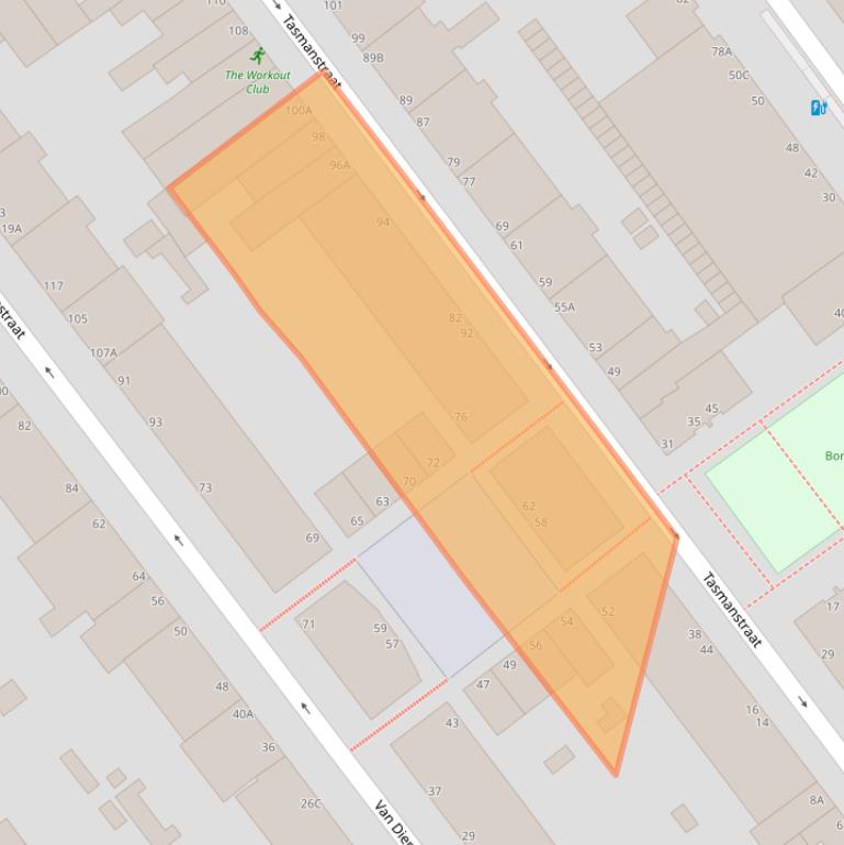 Kaart van postcodegebied 2518VP.