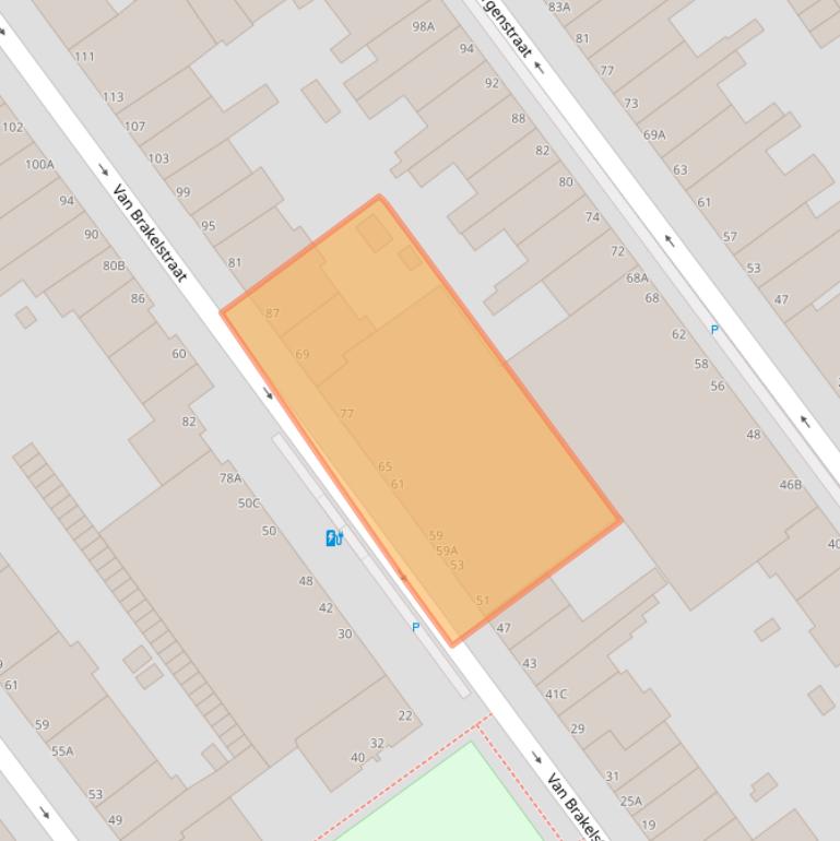 Kaart van postcodegebied 2518VW.