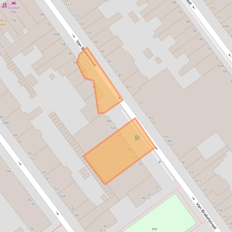 Kaart van postcodegebied 2518XA.