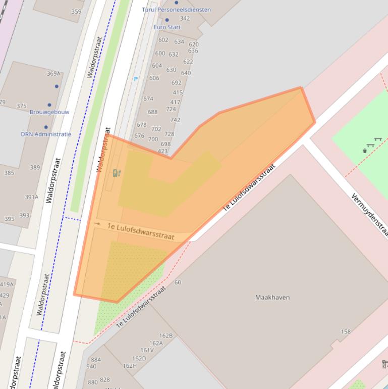 Kaart van postcodegebied 2521AX.