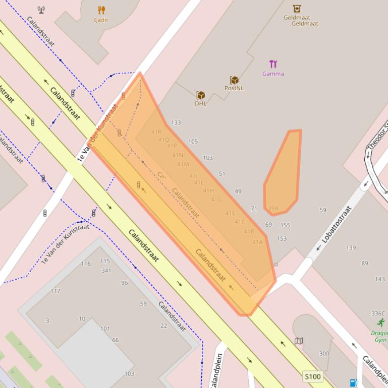 Kaart van postcodegebied 2521BJ.