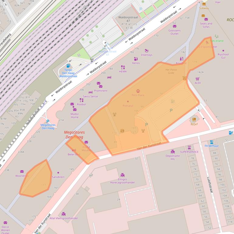 Kaart van postcodegebied 2521BR.