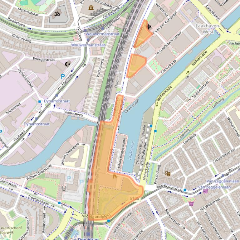 Kaart van postcodegebied 2521CK.