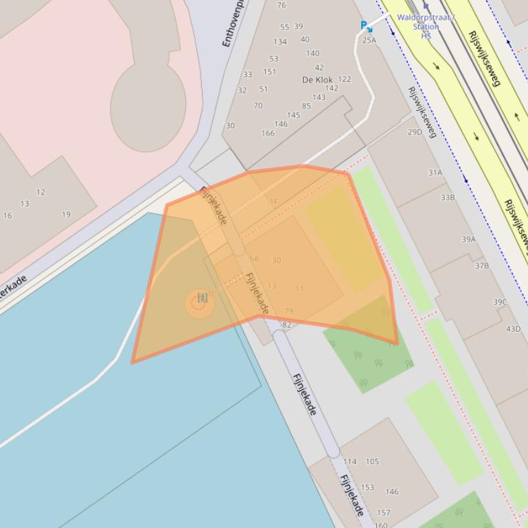 Kaart van postcodegebied 2521CP.