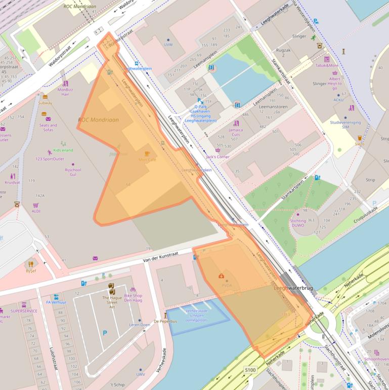 Kaart van postcodegebied 2521DB.