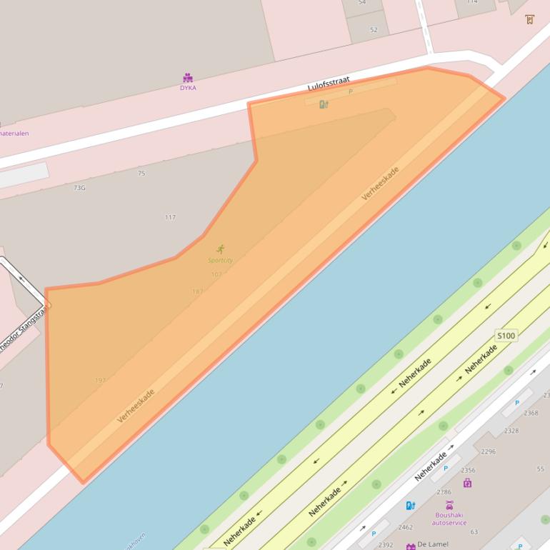 Kaart van postcodegebied 2521DD.