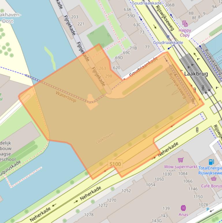 Kaart van postcodegebied 2521DV.