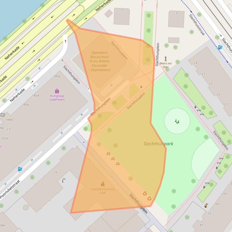 Kaart van postcodegebied 2521EC.