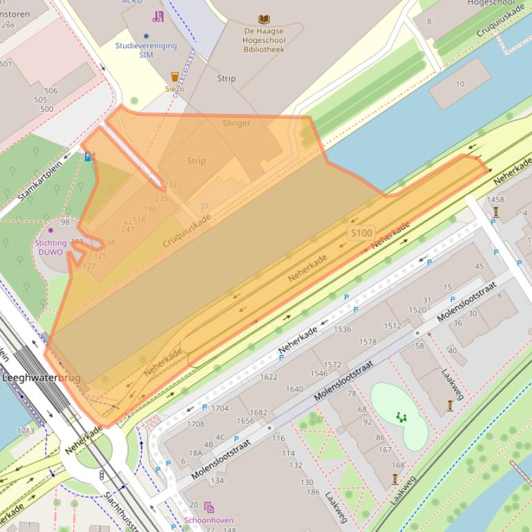 Kaart van postcodegebied 2521ES.