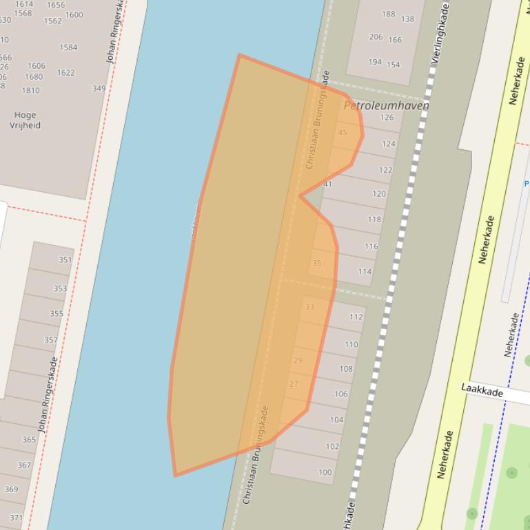 Kaart van postcodegebied 2521GA.